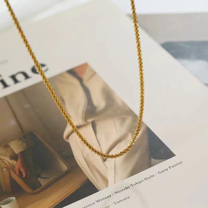 iF ME Collana Lusso Oro da Donna Girocollo Catena Twist Semplici Accessori Gioielli