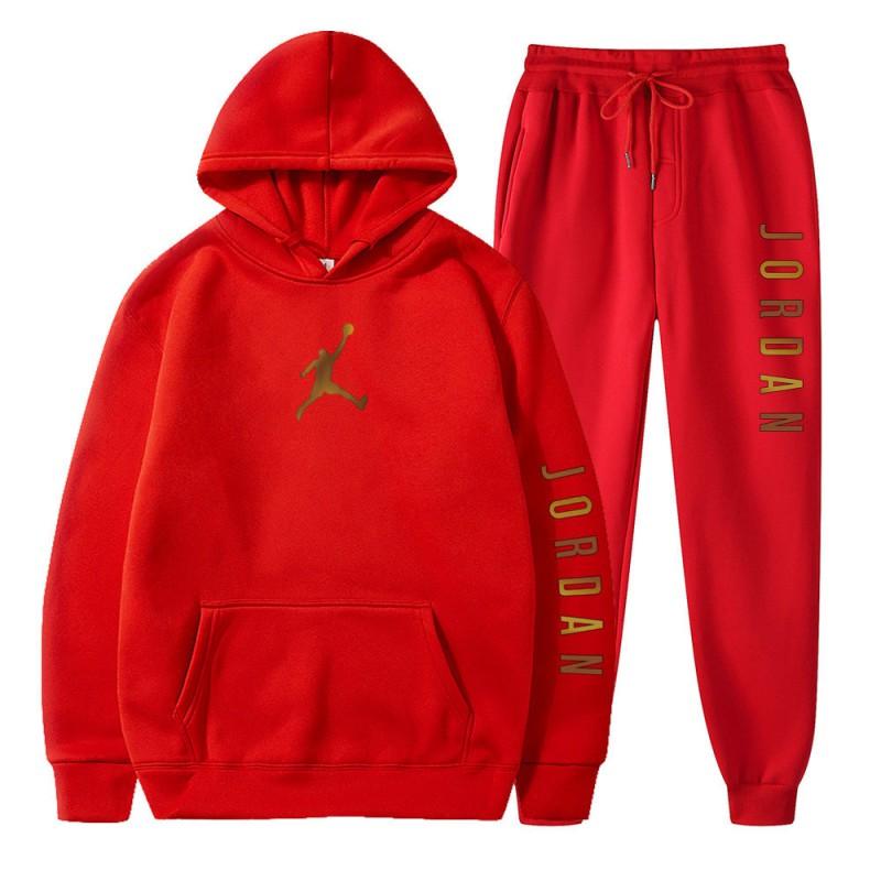 Mens Sportswear Set Hooded Fleece Sweatshirt Pants Casual Outfit Fall
