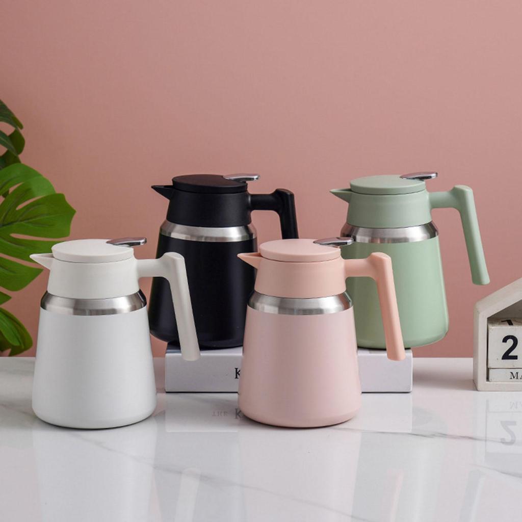 1.1L Thermal Kettle Vacuum with Lid Water Jug Coffee Pot Teapot for Party Picnic Tea