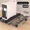 Steel Under-Desk Computer Case Rack with Casters: Movable Office Desk Storage Tray