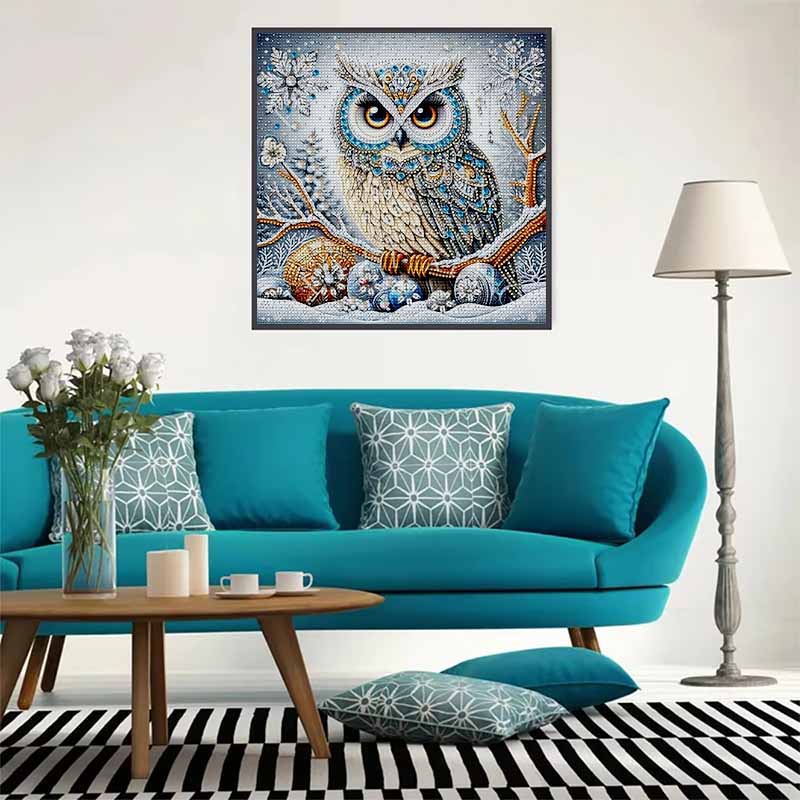 New Arrival 5D DIY Full Circle Diamond Painting "Owl" Embroidery Cross Stitch Home Decor Gift
