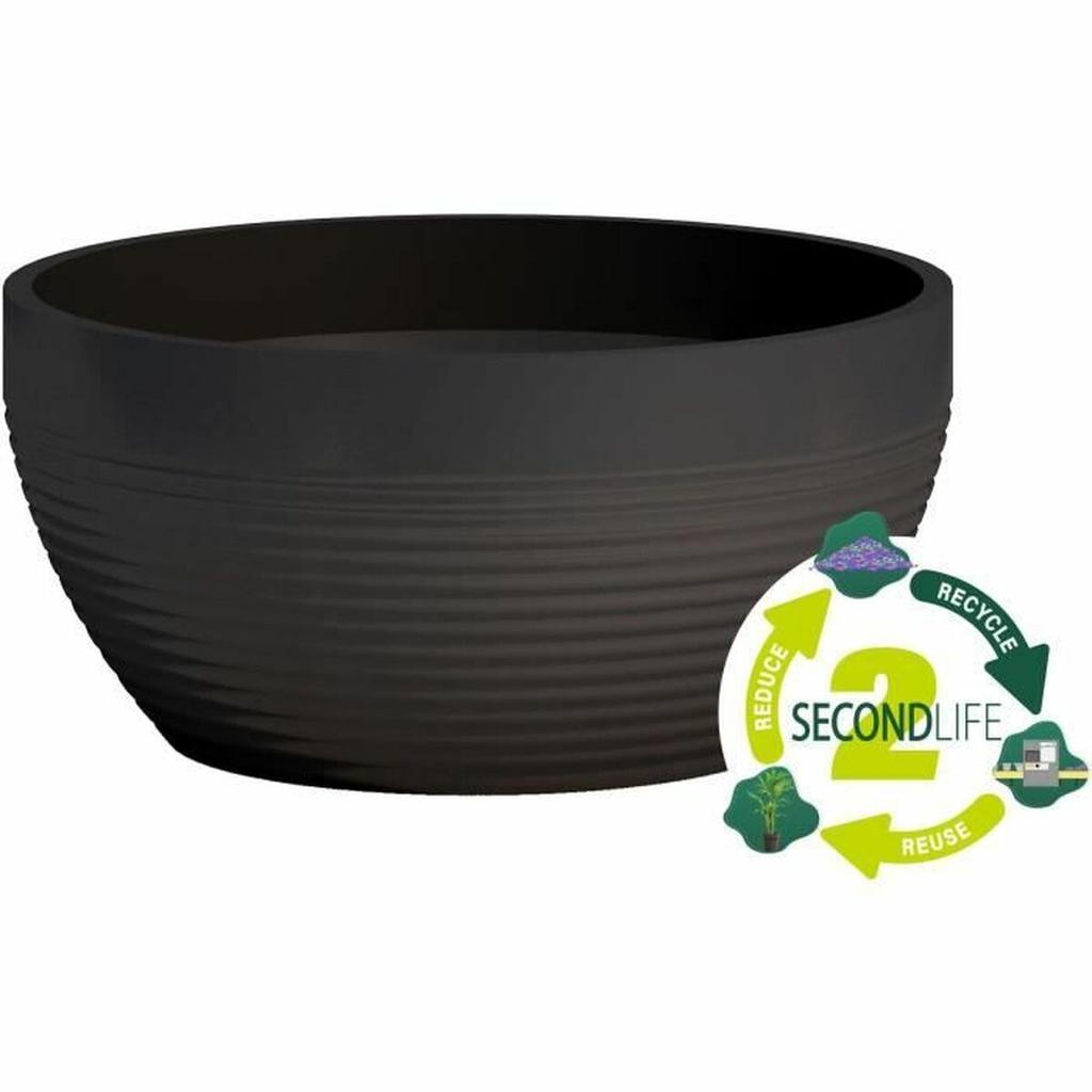Plant Pot Garden ID Black 35 X 16 Cm