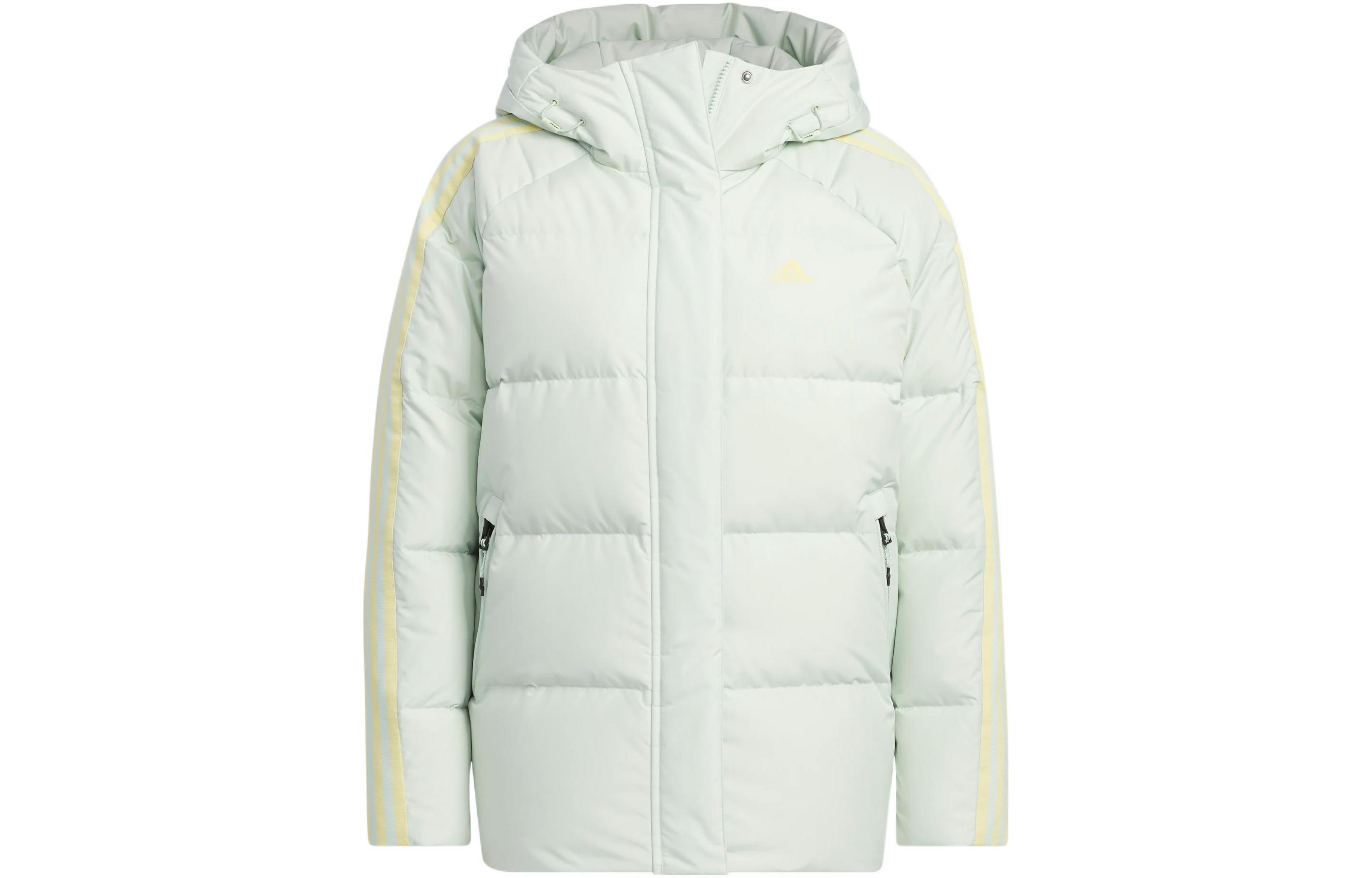Adidas 3 Stripes Down Jacket Women s Linen Green HN2084 S