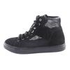 Excellent CHANEL High cut sneakers black Suede leather Women 36 G30786 Used