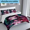 Custom Name 3PCS Anime Demon Bedding Set Including 1pc Duvet Cover And 2pcs Pillowcases for Bedroom, Dormitory Gift Home Decor