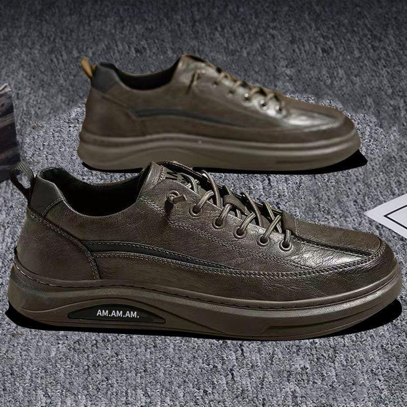 

Мужская модная повседневная кожаная обувь, обувь для рабочего места, модная дышащая универсальная рабочая обувь, удобная дышащая обувь в стиле ретро 39