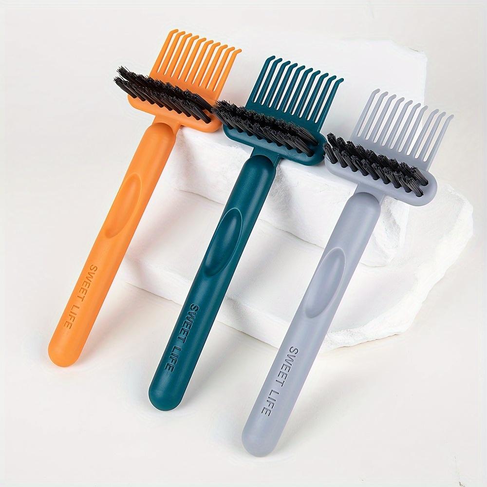 Wiederverwendbare Kammreinigungsbürste mit doppelseitigem Kamm- und Bürstenkopf - Hochfeste, langlebige Borsten, Hohldesign für Luftpolster- und Lockenkämme