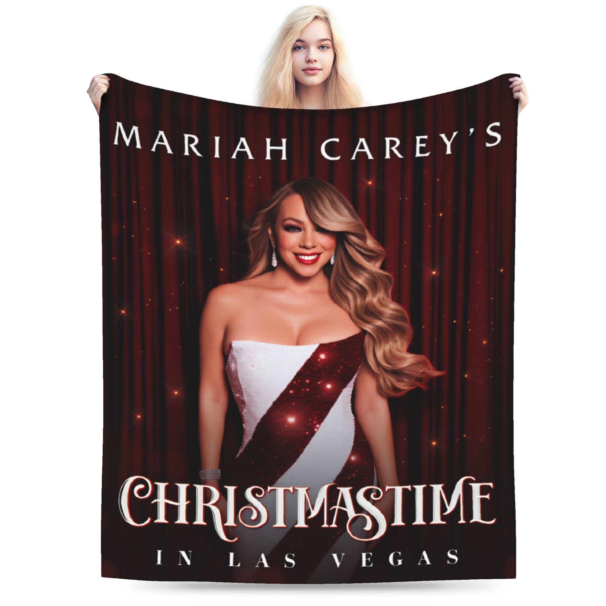 Mariah Carey Christmas Blanket Quality Super Warm  Throw Blanket Winter Students Couch Chair Funny Bedspread 30x40in