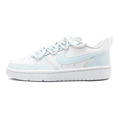 Court Borough 2 Blue Yunge Leather Coverage Abrasion Resistant Low Top Skateboard Shoes Unisex Blue White BQ5448-100(Team1118-)