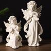 Estatua de Ángel de la Guarda Resina Figura de Ángel Pequeño Recuerdo Curación Simpatía Regalo para Estante Hogar Sala de Estar Escritorio Oficina Decoración