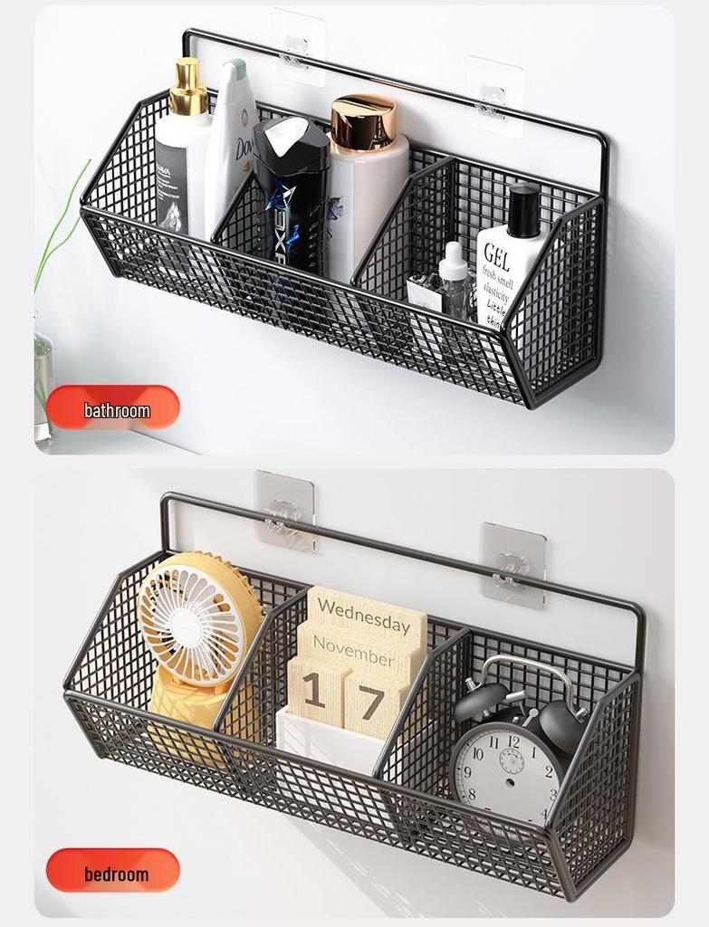 Punch-Free Wall-Mounted Kitchen Rack for Onion, Ginger, and Garlic Storage