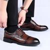 Mens Leather Shoes Lace Up High Quality Men's Shoes Pointed Oxfords Wedding Men Dress Shoe Business Gentleman Office Man Shoes