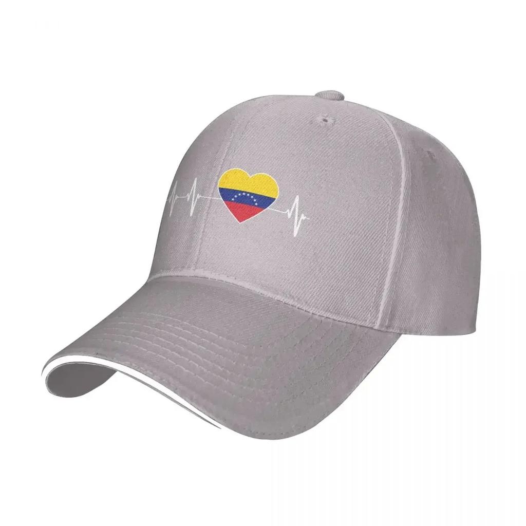 Venezuelan Heartbeat Heart Family Baseball Cap I Love Venezuela Country Flag Sandwich Hats Unisex Adjustable Hats Cap Travel