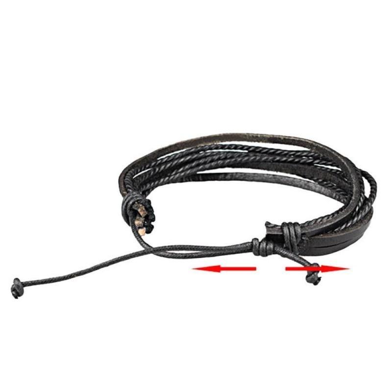 Male Leather Bracelets Bangles for Men Black Brown Braided Rope Fashion Wrist Band Bracelet Men Jewe