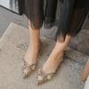 Pantofi de seară cu flori de cristal pentru femei, paiete de lux, paiete, pantofi de seară pentru femei, pantofi de birou de zi cu zi cu vârf ascuțit