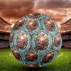 Road Trip Adventure Symbols Round Football Size 5 Adult Ball Suitable for Training Matches and Outdoor Team.
