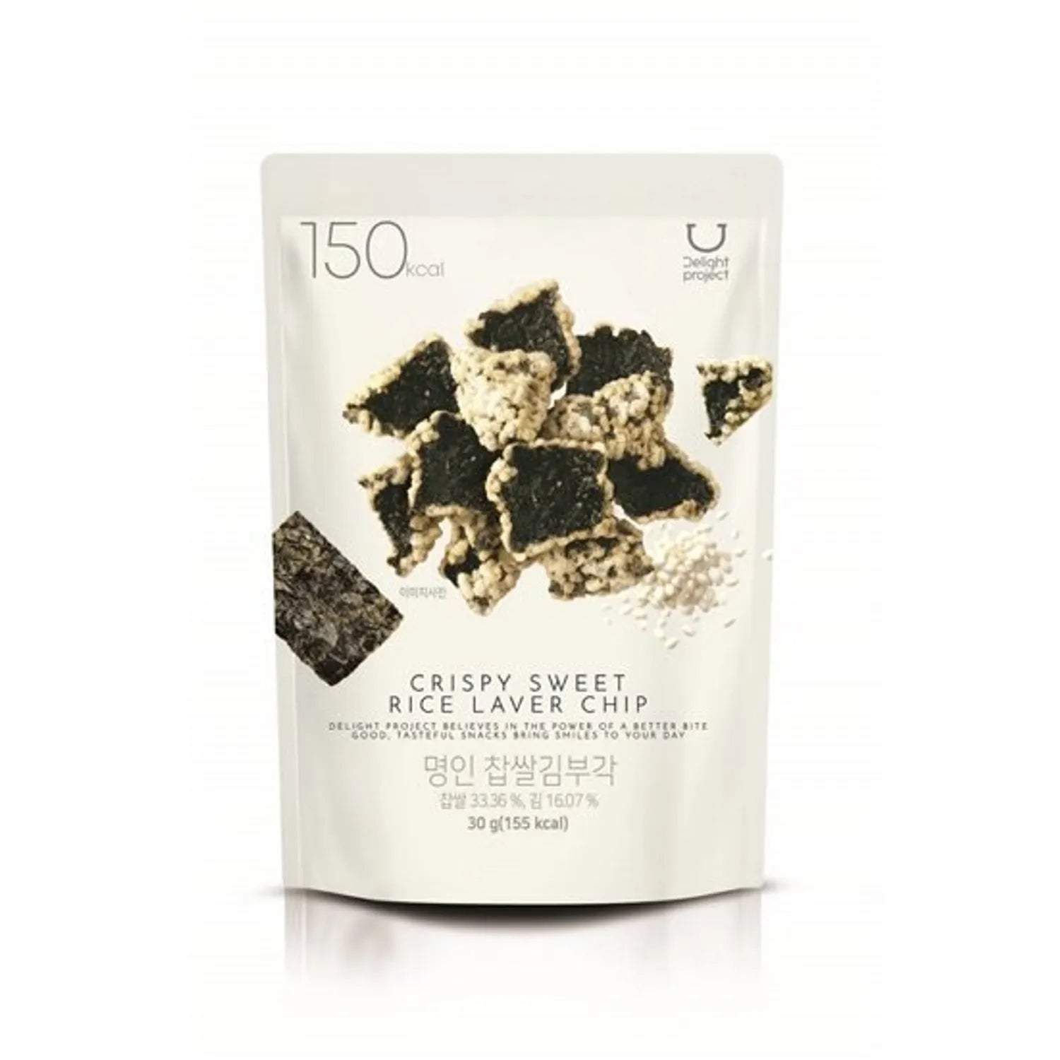 Delight project Crispy Sweet Rice Laver Chip 30g/4bag Laver Chip 30g/4bag