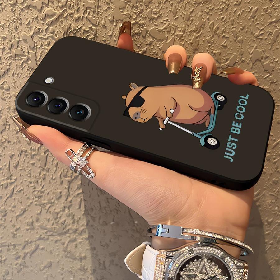 Case for Samsung Galaxy S25 S21 FE S10 S9 S24 Plus Note 20 8 9 10 S26 S20 Ultra S23 Funda Phone Cover Cute Capybara