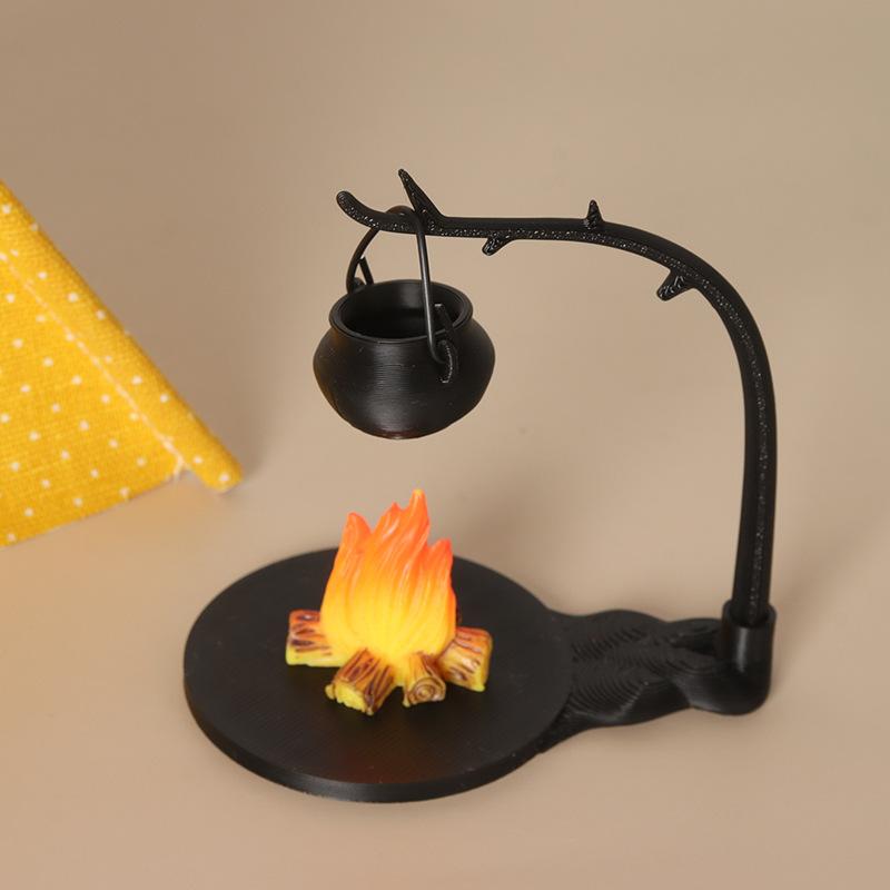 1:12 Scale Camping Tent Model Decoration Simulated Outdoor Tent Ornament Miniature Scene Accessories Doll Small Tent Toy