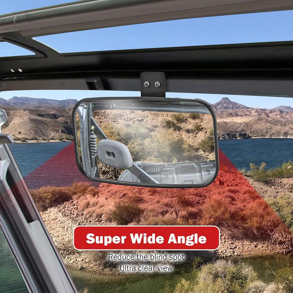 WSays Ranger Rückspiegel, UTV Mittelrückspiegel Kompatibel mit Polaris Ranger 500 570 900 1000 XP 2017-2025 Pro-Fit Käfig mit Fabrik