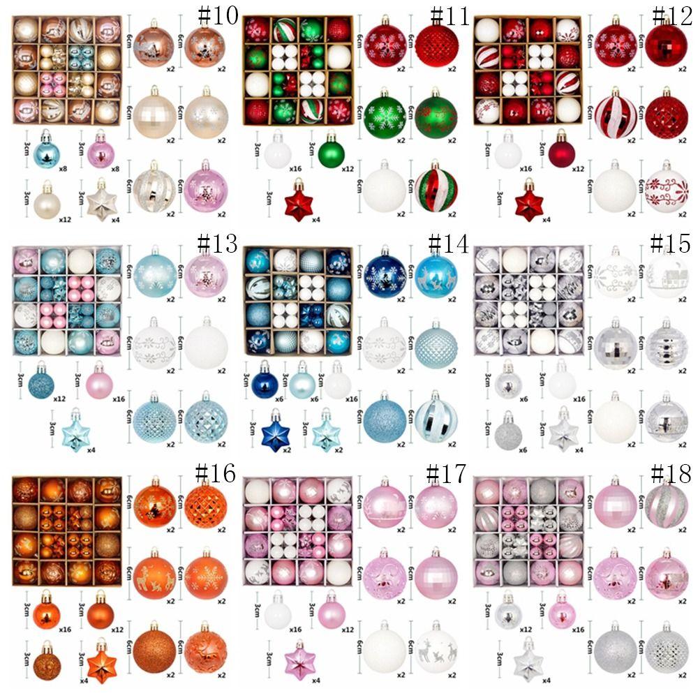 44 stücke Bruchsicher Weihnachts Kugeln Wiederverwendbare Weihnachten Baum Dekorative