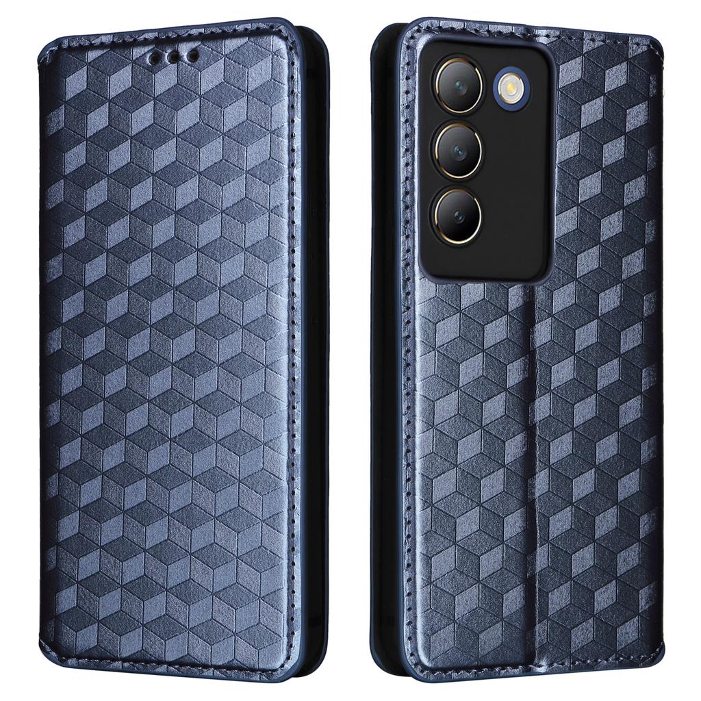 For vivo Y200e 5G/V40 SE 5G/Y100 5G (Indonesia)/V30 Lite 4G/T3 5G/Y100 4G/V30 SE 5G Case Rhombus Pattern Smart Phone Cover