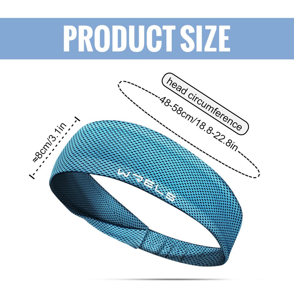 WRELS Sport Headband Sweatband Running Hair Band Yoga Fitness Gym Workout Mesh Breathable Moisture Wicking Anti Slip Hairband