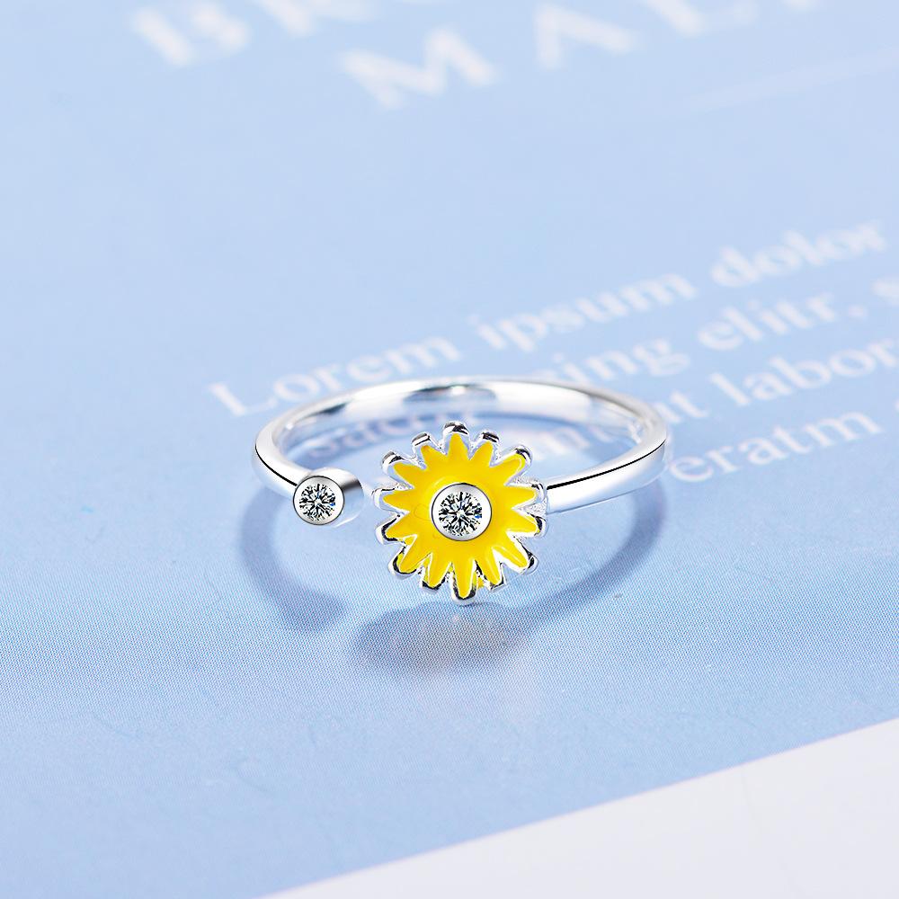 New 925 Sterling Silver Ring AAA Zircon Adjustable Simplicity Fashion Exquisite Women Jewelry Accessories Wedding Party Gift
