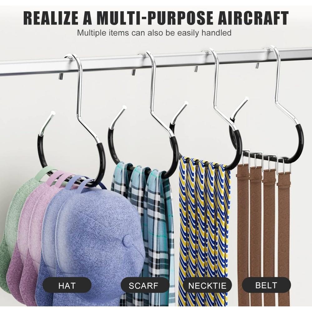 Creative circular hanger, anti-slip, for hanging hats, silk scarves, scarves, multi-functional household storage artifact