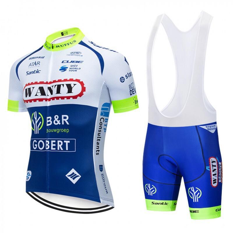 Mens Cycling Jersey Bib Shorts Set Road Bike Performance Wear Breathable Quick-Dry Compression Fit