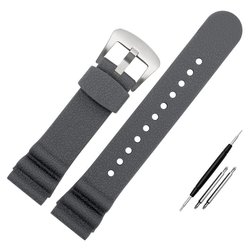 22mm Diving Rubber Strap for Seiko Watch SKX007 PROSPEX SRP777J1 No.5 Water Ghost Abalone Men Sport Silicone Watchband Bracelet
