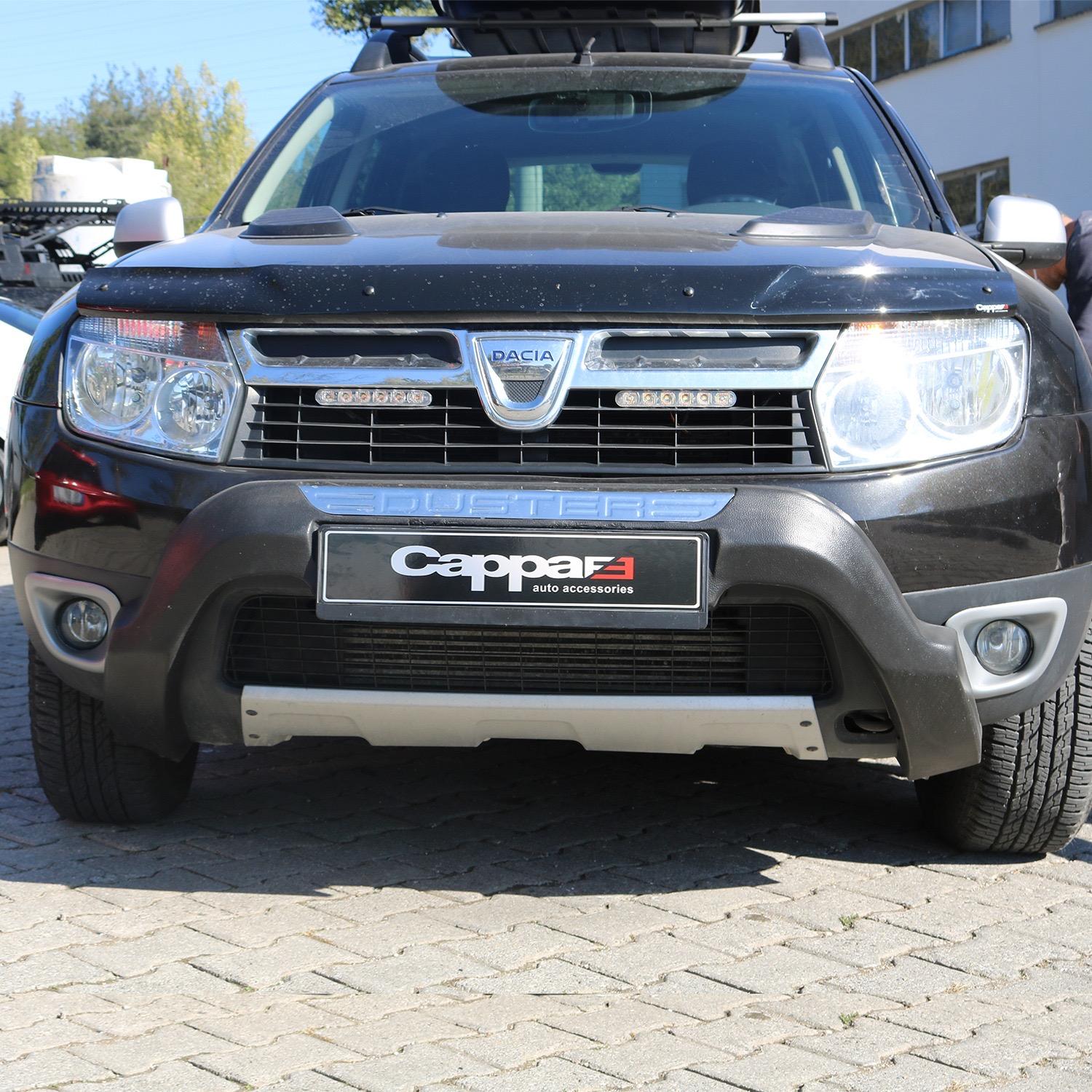 

Накладка на передний бампер (ABS, серая) для Renault Duster 2008-2017 гг