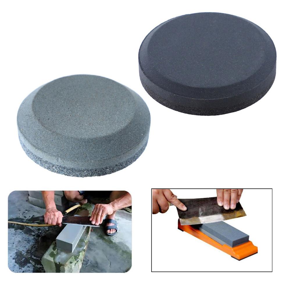 1pc Sharpening Stone Double-sided Sharpener Grit 120/180/240/400 Household Whetstone Round Sharpening Stone For Cutlery Tools