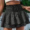 Women's Fashion Floral Skirt Pleated Skirt Ruffle Printed Short Skirt