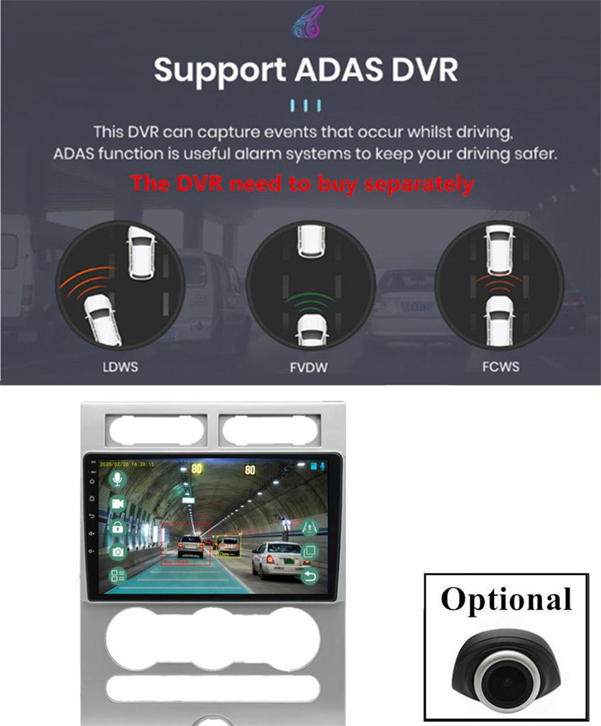 9'' For Android 12 Build-In For Support Wireless Carplay Android Auto RAM 2GB RO