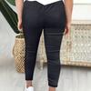 Women's Fashionable Solid Color Drawstring Elastic Waist Pocket Casual Pants
