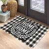 Vintage Pink Heart Entryway Welcome Mat Cute Succulents Area Rug Non-Slip Floor Carpet for Home Kitchen Corridor House Doormat