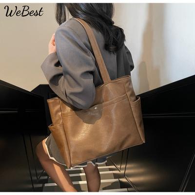 Large Capacity Crossbody Solid Color Shoulder Bag
