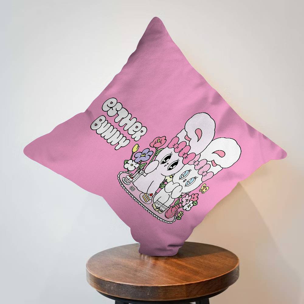 Esther-Bunny Room Maple Design Cushion Cover Happy Autumn Harvest Decor Holiday Decorati Pillow Cover