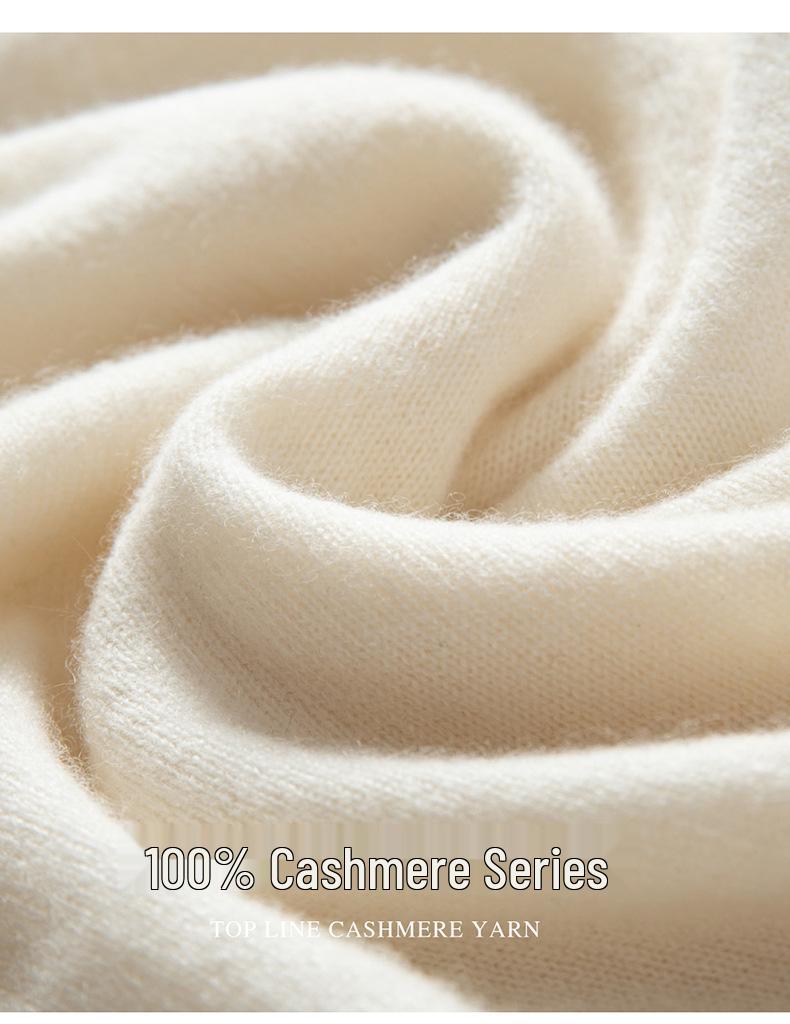 100% Cashmere Knit Vest: Round Neck, Sleeveless, Solid Color, Thick Layering Shrug for Autumn/Winter