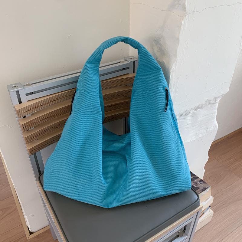 

Модная повседневная холщовая женская новая трендовая универсальная сумка-подмышка большой вместимости, сумка-мессенджер через плечо для поездок на работу озеро синий