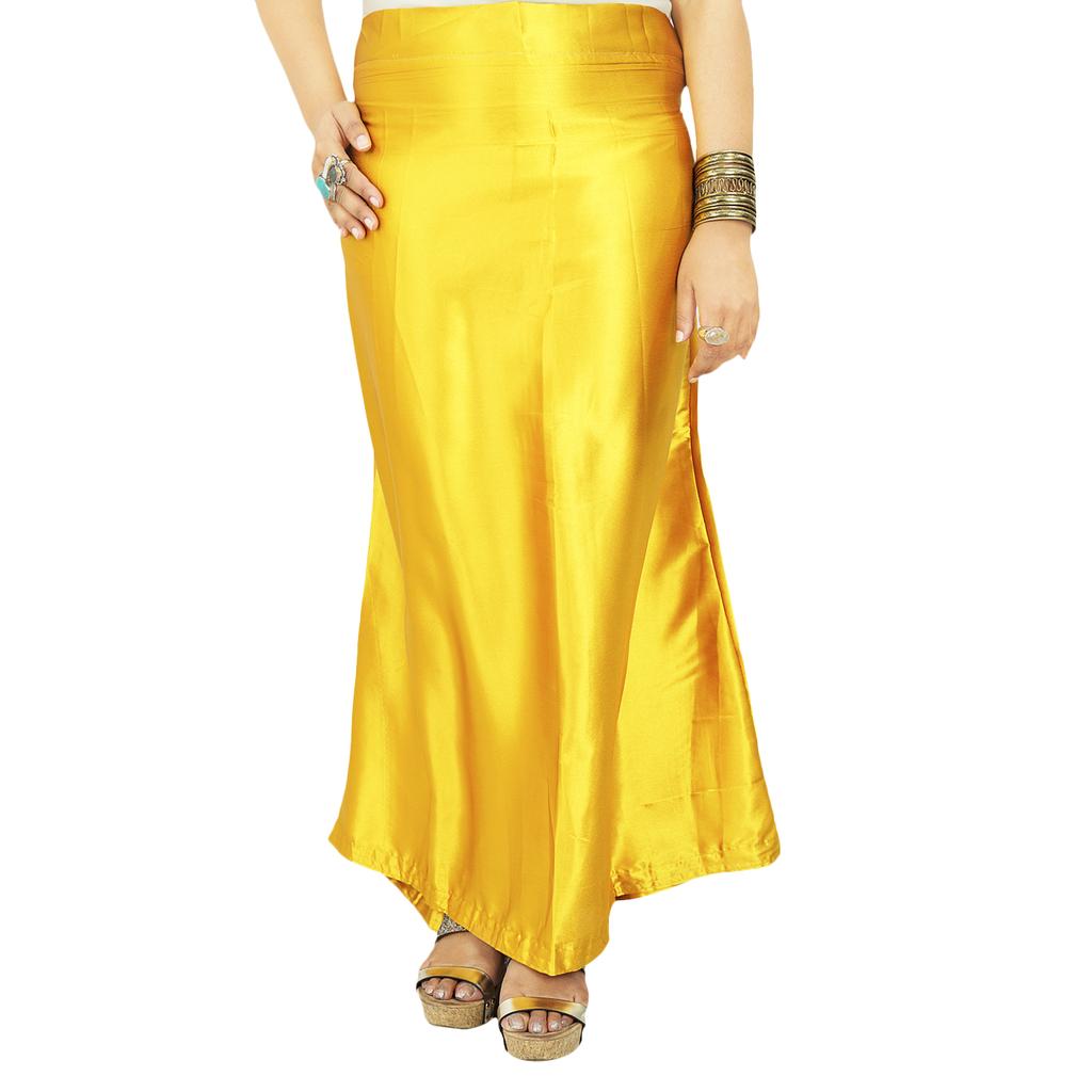 Indischer Satin-Seiden-Petticoat Bollywood Solides Inskirt-Futter für Sari