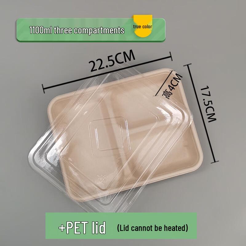 Ally Disposable Multi-Compartment Degradable Meal Boxes