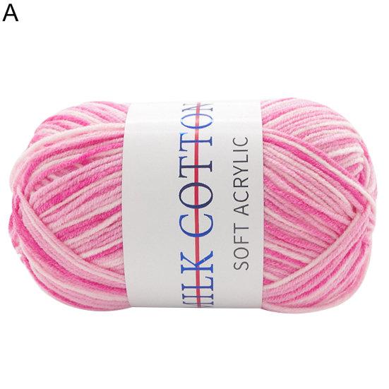 1 Roll 3 Strands Knitted Yarn DIY Breathable Hand Crocheting Variegated Yarn Thread Needlework Tool for Socks