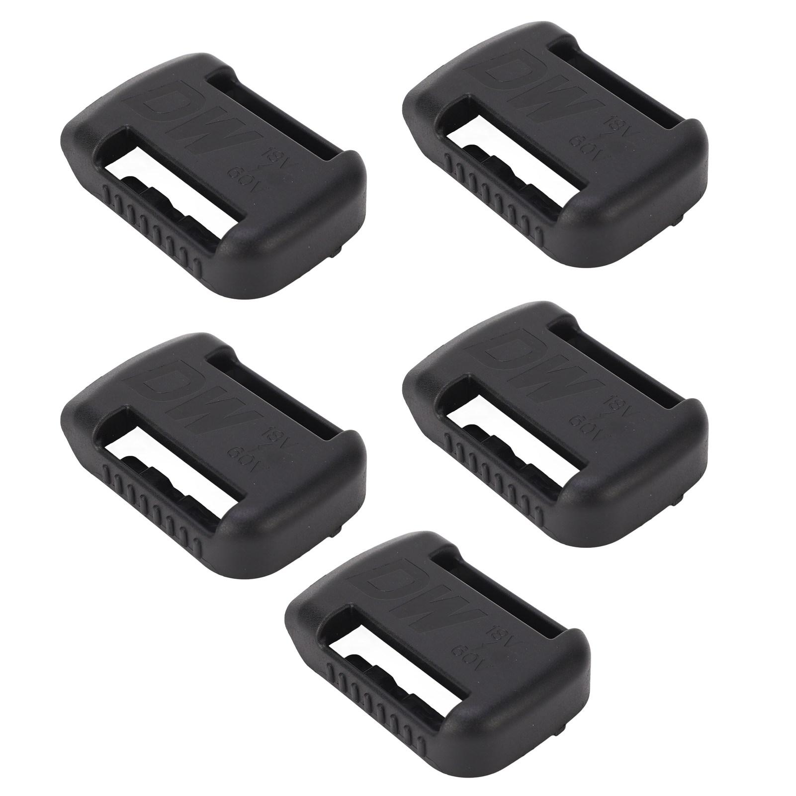 

5 Sets Battery Dock Holder with Screws Battery Hanger Mounts for DCB200 DCB201 DCB203 DCB204 DCB206 Black