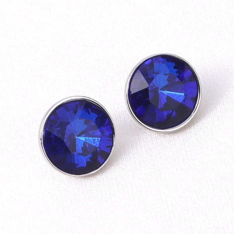 5pcs High-End Glass Colored Rhinestone Buckle Shirt Shirt Cardigan Sweater Button Round Versatile Small Fragrant Decorative Button