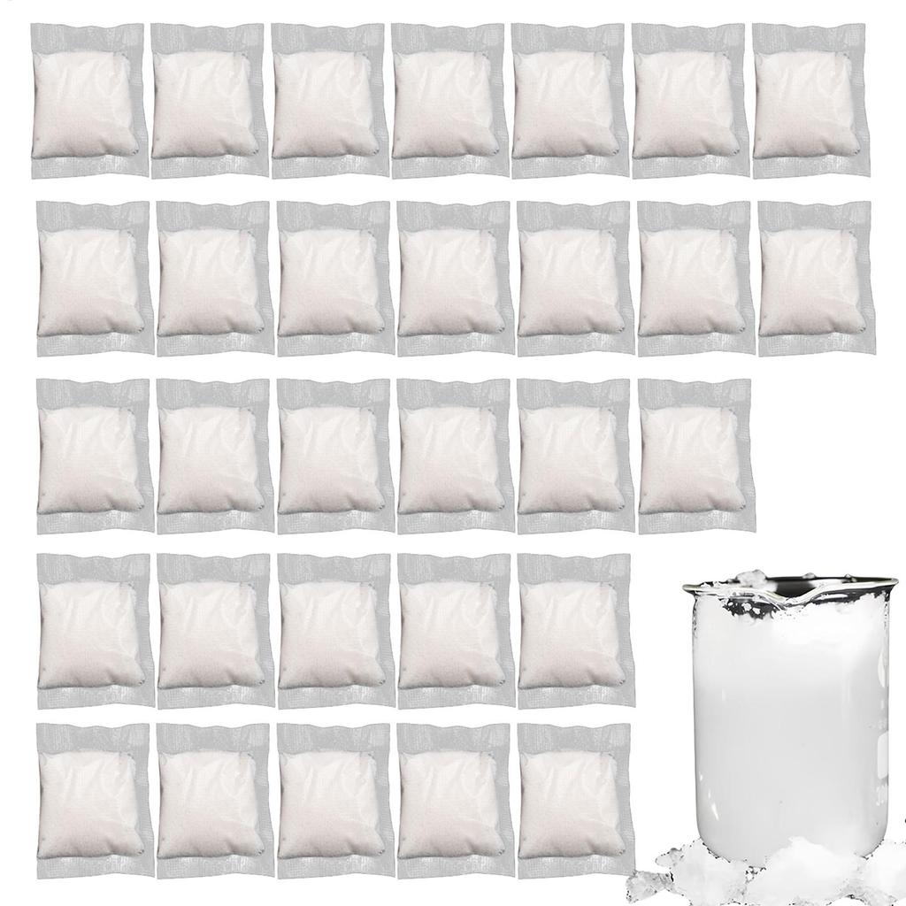 30Pcs Portable Toilet Powder Eco-Friendly Toilet Absorbent Gel Rapid Poo Urine Powder Camping Toilet Gel for Outdoor Emergency