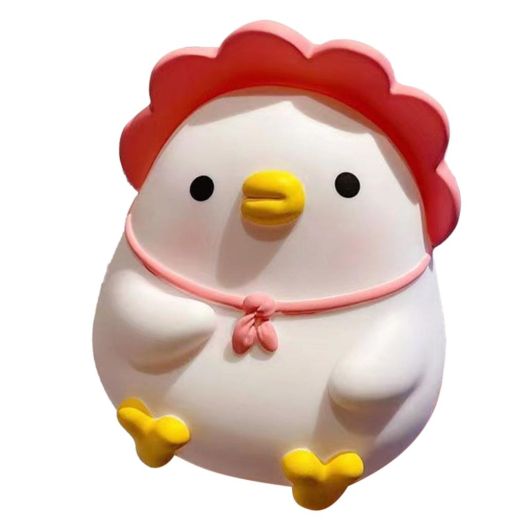 Pușculiță pentru copii, drăguț desen animat, bancă de monede, anti-cădere, vinil rășină, bancă de bani pentru băieți și fete, roz