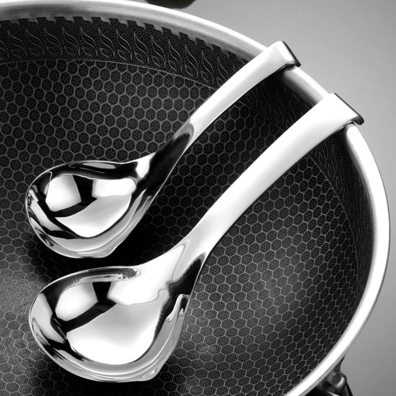 Stainless Steel Large Soup Spoon Tablespoon with Ergonomic Handle for Cooking and Serving Practical Kitchen Cookware