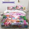 PopPixie poster Bedding Quilt Set Quilt Cover Pillowcase Home Decoration Birthday Gift (1 * duvet cover + 2 * pillowcase, without core)